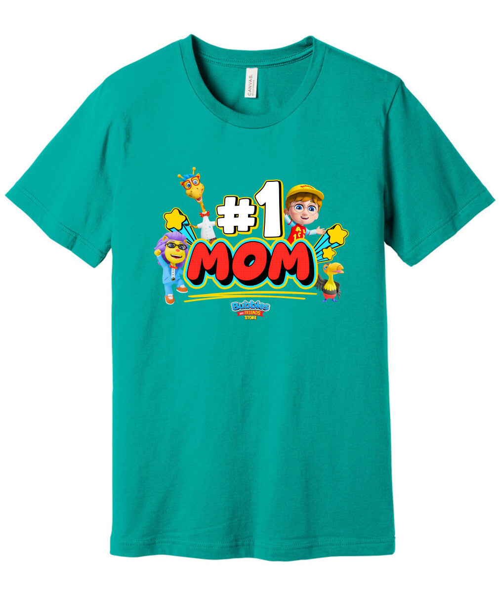 Bubbles & Friends Mother's Day I love Mom Unisex Jersey Short Sleeve Tee