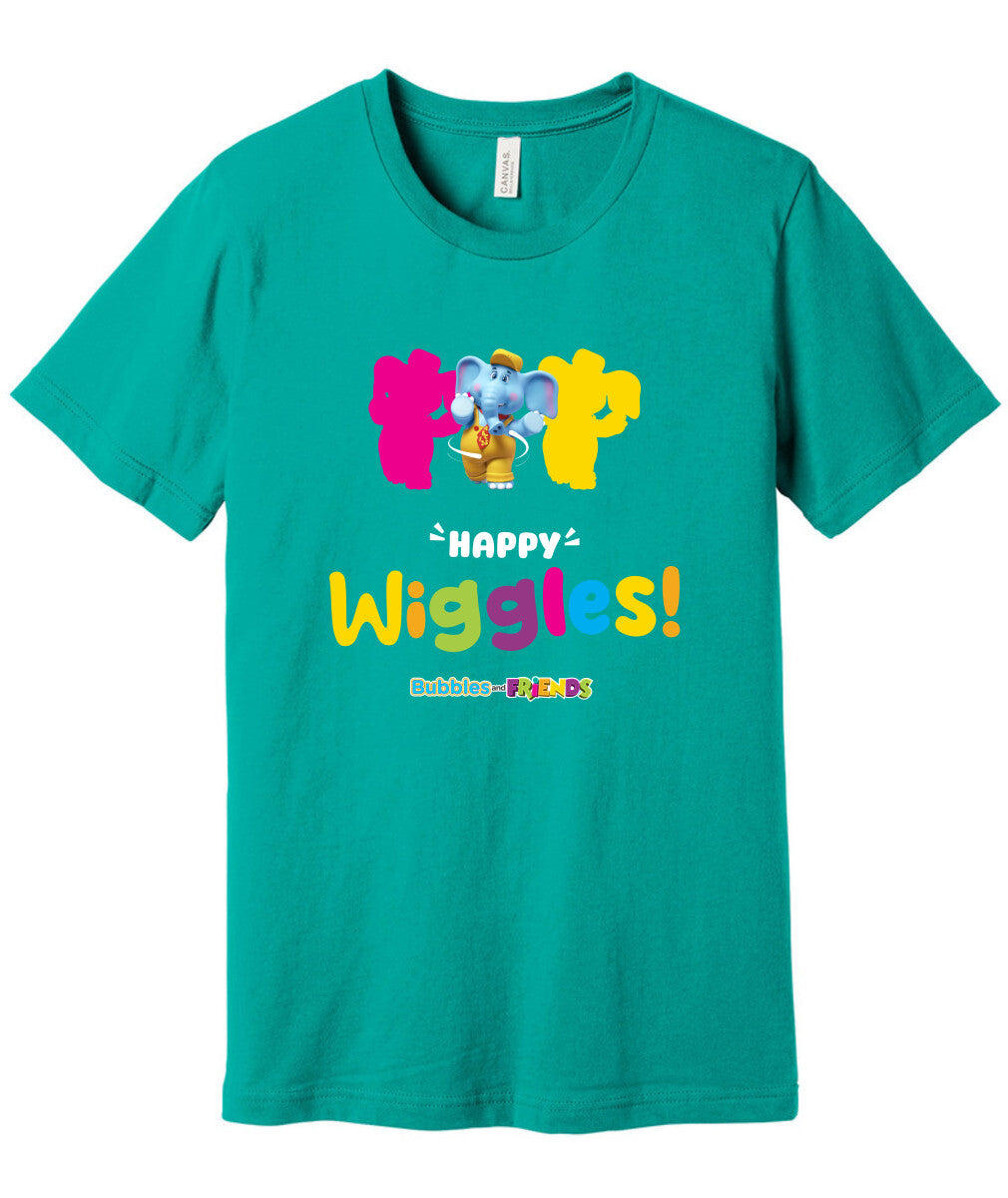 Bubbles and Friends – Happy Dance Collection Happy Wiggles Adult T-Shirt