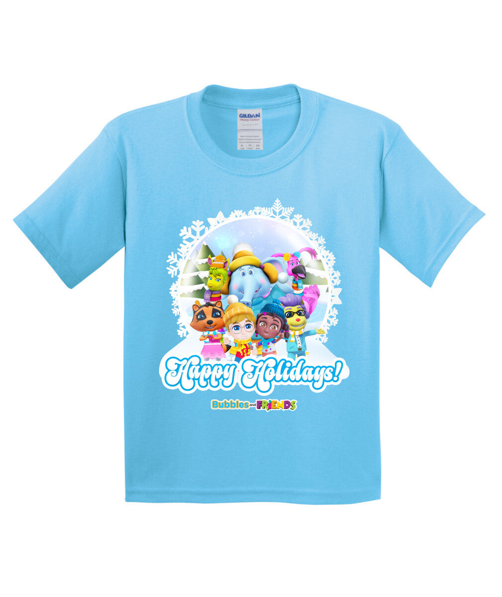 Bubbles & Friends Holiday Childrens T-Shirt- Snowflake