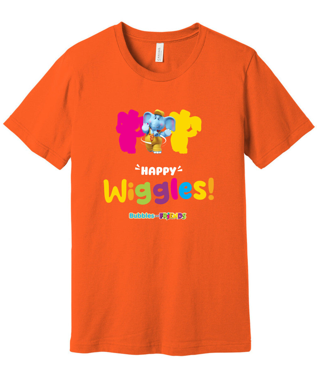 Bubbles and Friends – Happy Dance Collection Happy Wiggles Adult T-Shirt