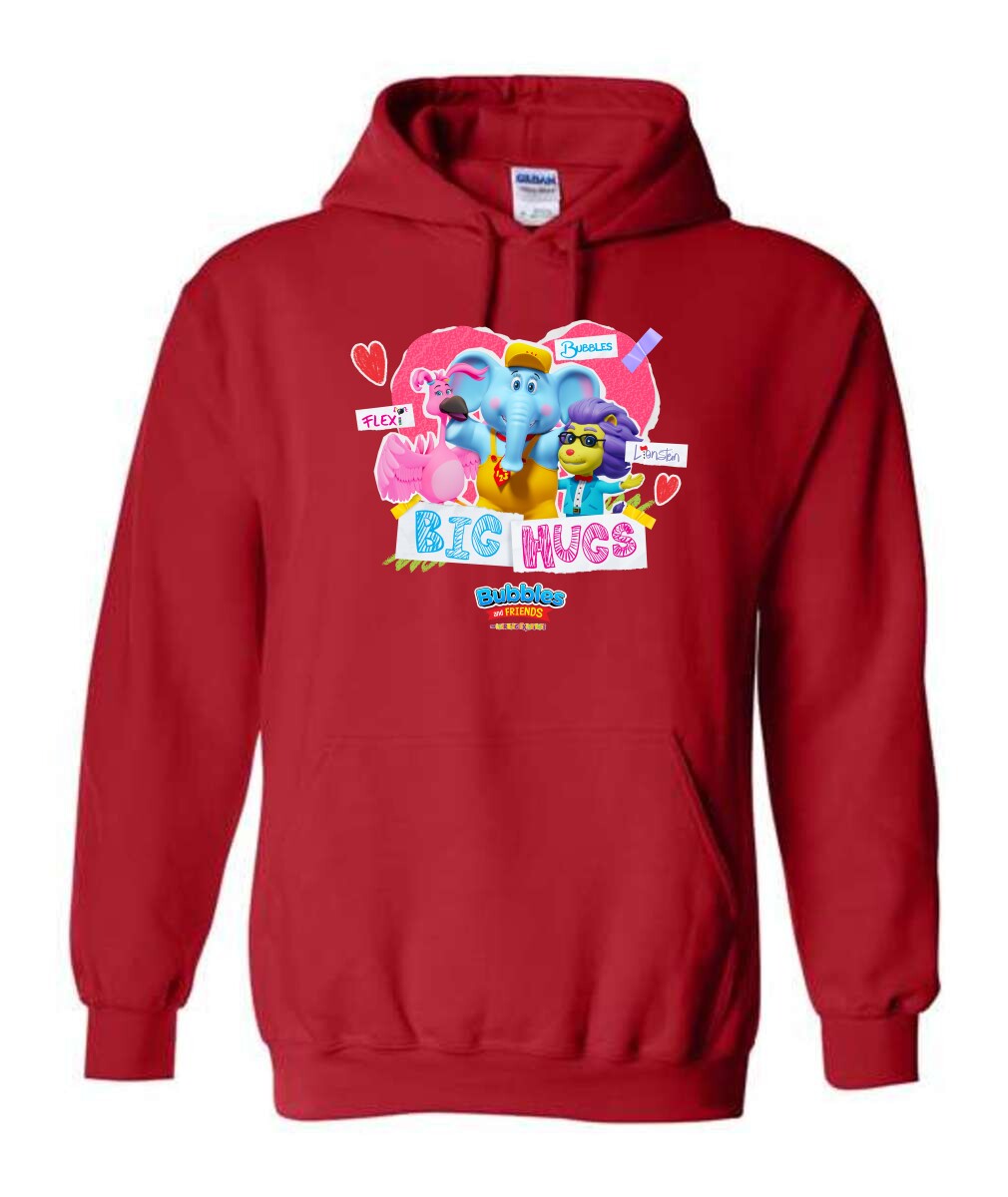 Bubbles & Friends Valentines Big Hugs Unisex Hoodie