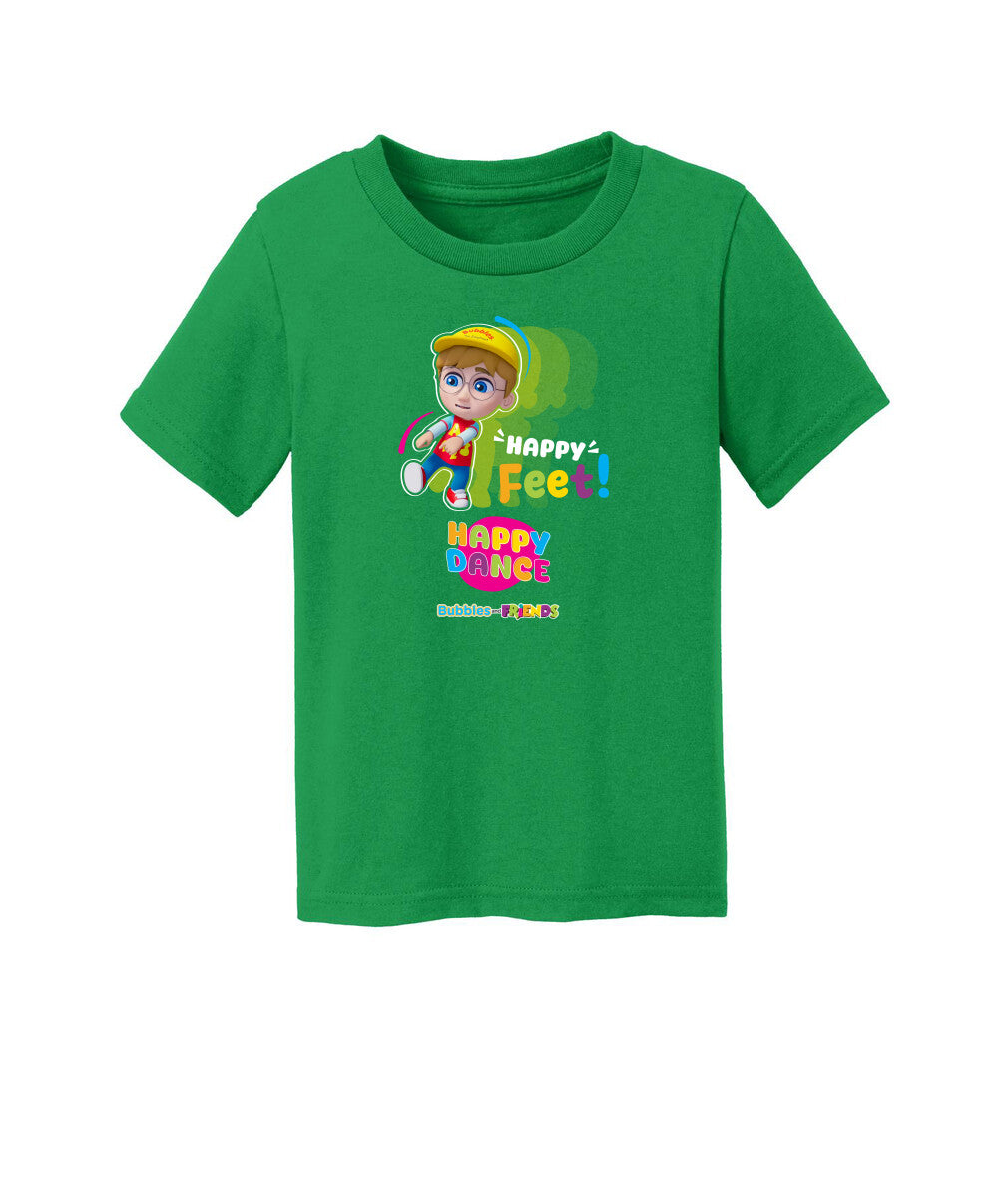 Bubbles and Friends - Happy Dance Collection - Happy Feet Toddler T-Shirt