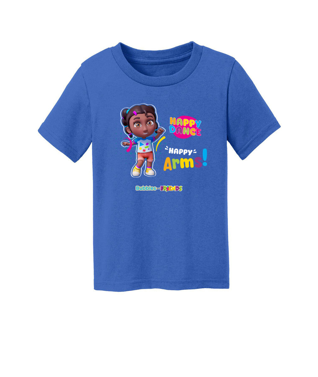 Bubbles and Friends - Happy Dance Collection Happy Arms Toddler T-Shirt