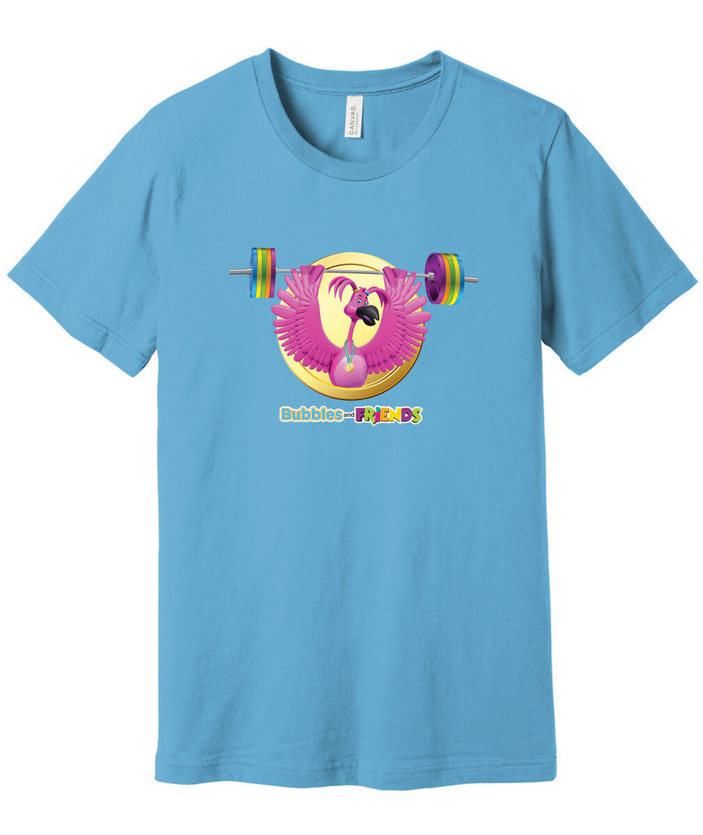 Bubbles and Friends - Summer Games Collection Flexi Weights Adult T-Shirt