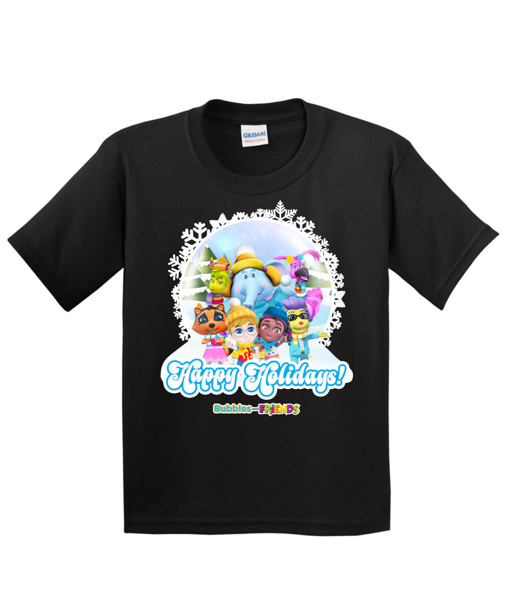 Bubbles & Friends Holiday Childrens T-Shirt- Snowflake