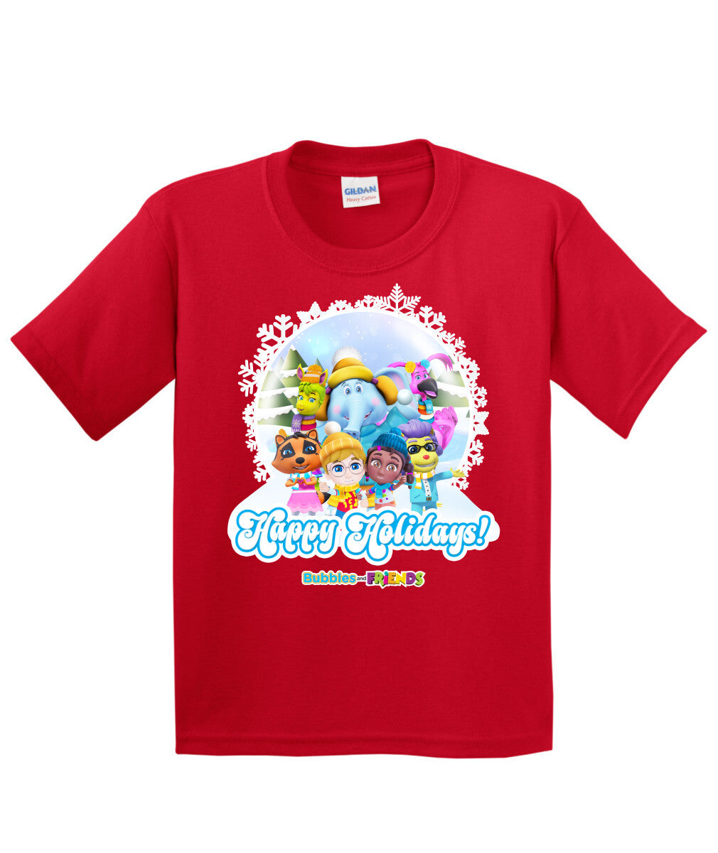 Bubbles & Friends Holiday Childrens T-Shirt- Snowflake