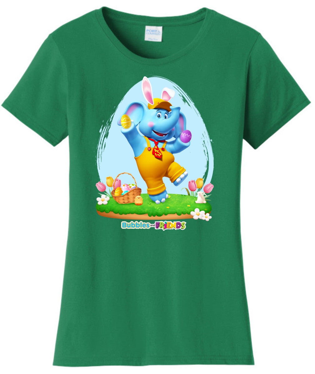 Bubbles & Friends Easter Bubbles Womens T-Shirt