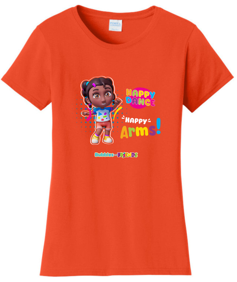 Bubbles and Friends - Happy Dance Collection Happy Arms Women T-Shirt