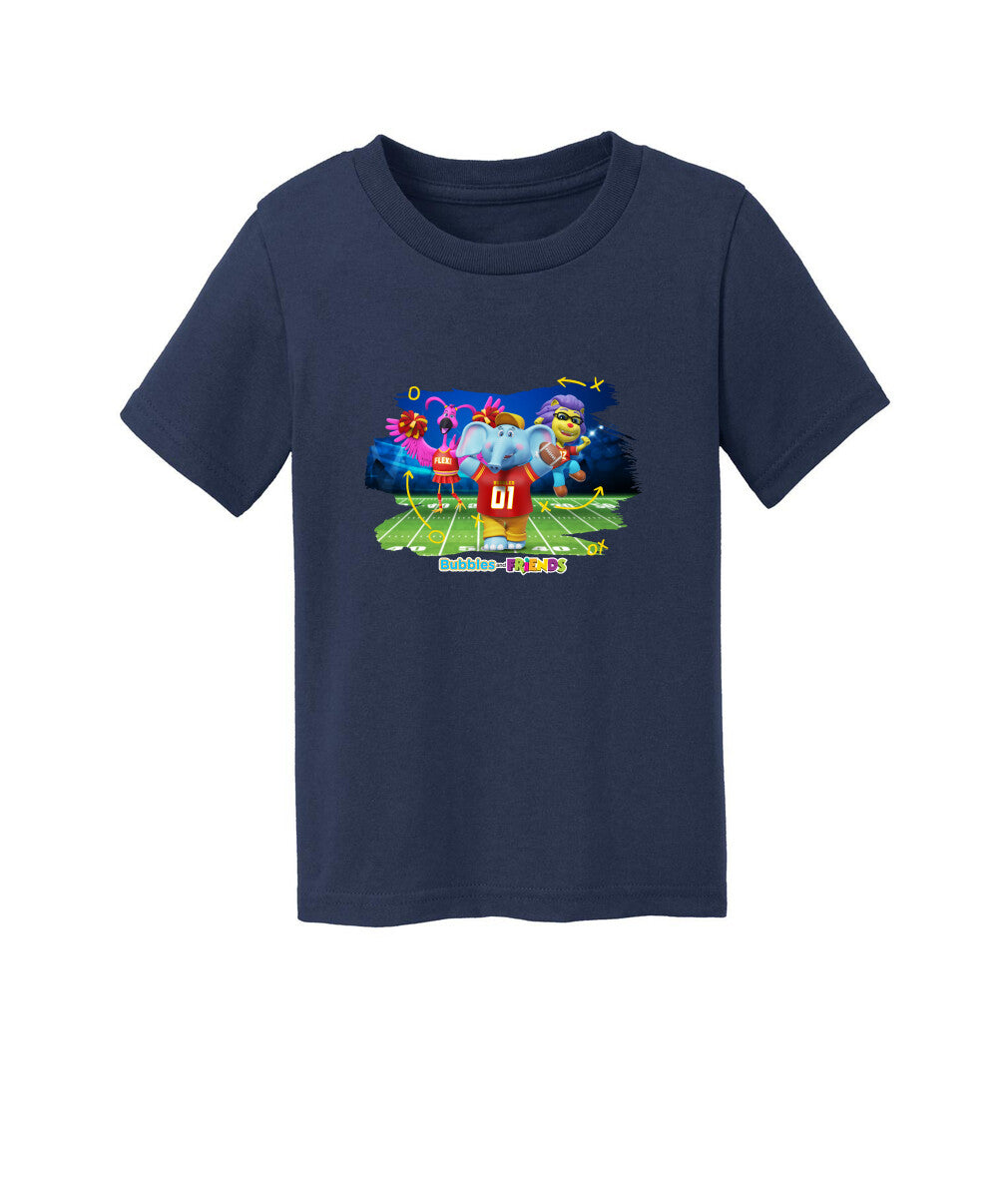 Bubbles and Friends - Varsity Collection Bubbles Football Toddler T-Shirt