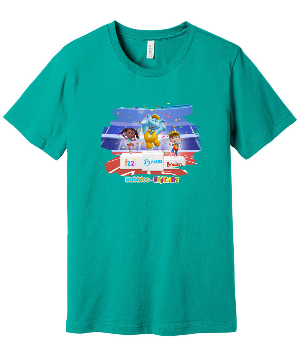 Bubbles and Friends - Summer Games Collection Team Medals Adult T-Shirt