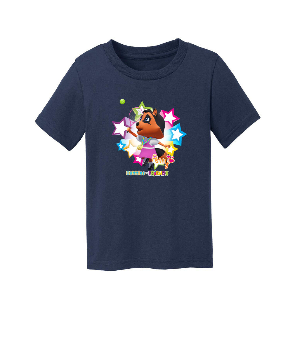 Bubbles and Friends - Summer Games Collection Tennis Penny Toddler T-Shirt