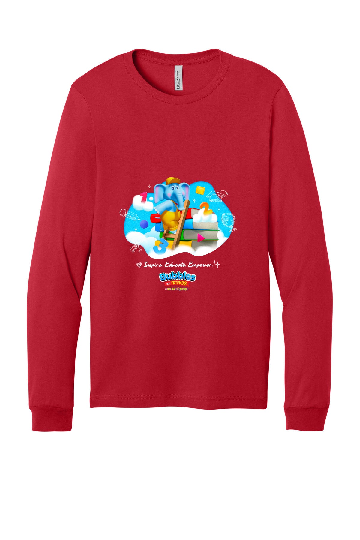 Bubbles & Friends Inspire Educate Empower Unisex Long Sleeve Tee