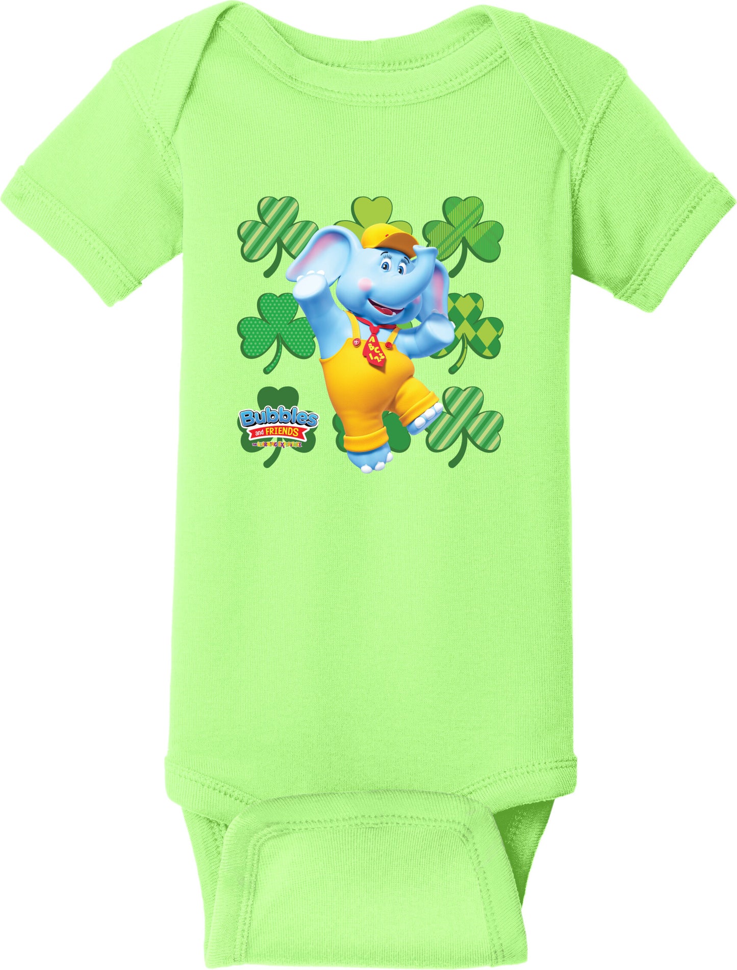 Bubbles & Friends St. Patrick's Day Bubbles Infant Short Sleeve Onesie