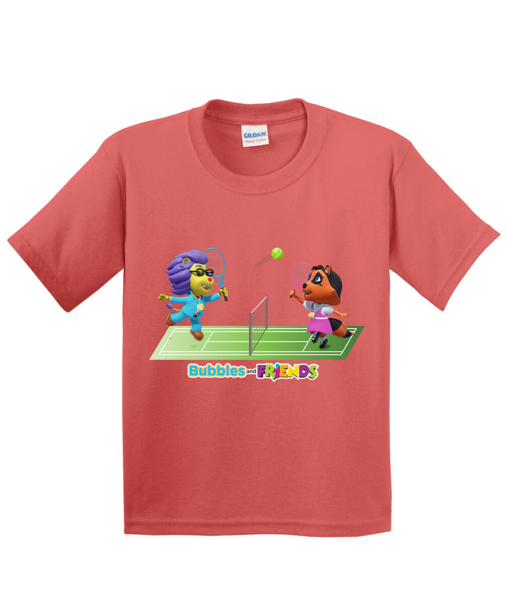 Bubbles and Friends - Summer Games Collection Tennis Match Children T-Shirt