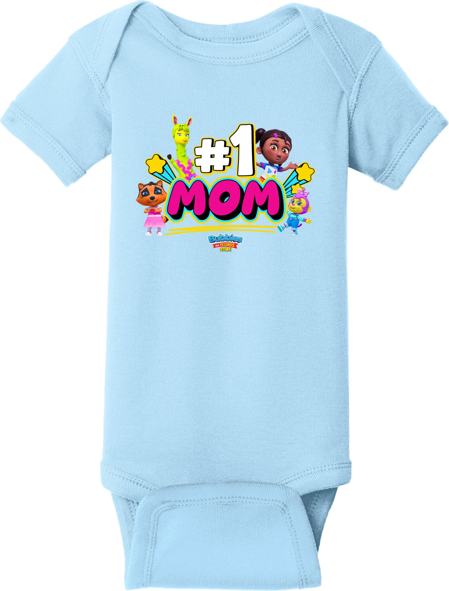 Bubbles & Friends I Love Mom Infant Bodysuit-Onesie