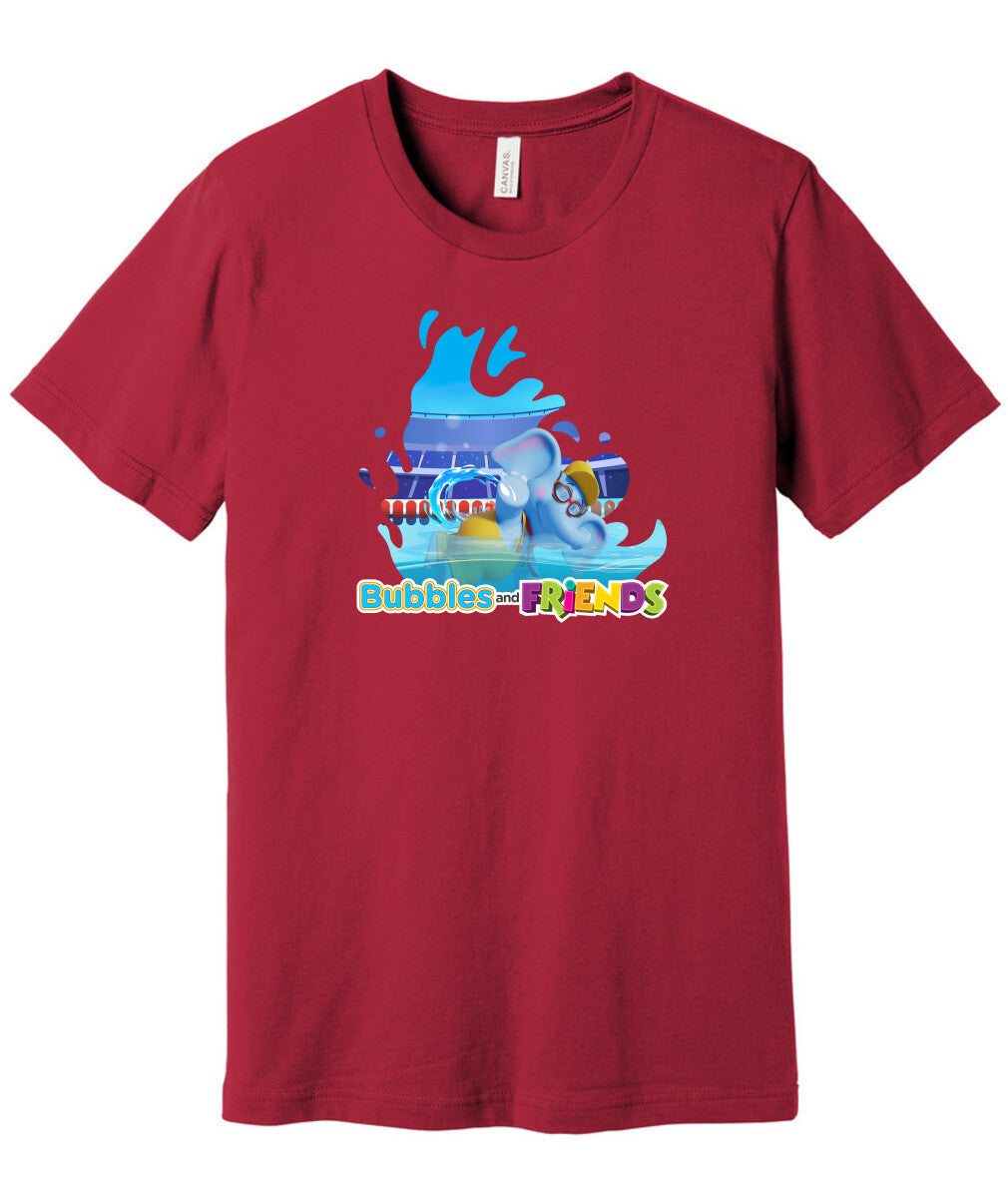 Bubbles and Friends - Summer Games Collection Bubbles Swim Adult T-Shirt