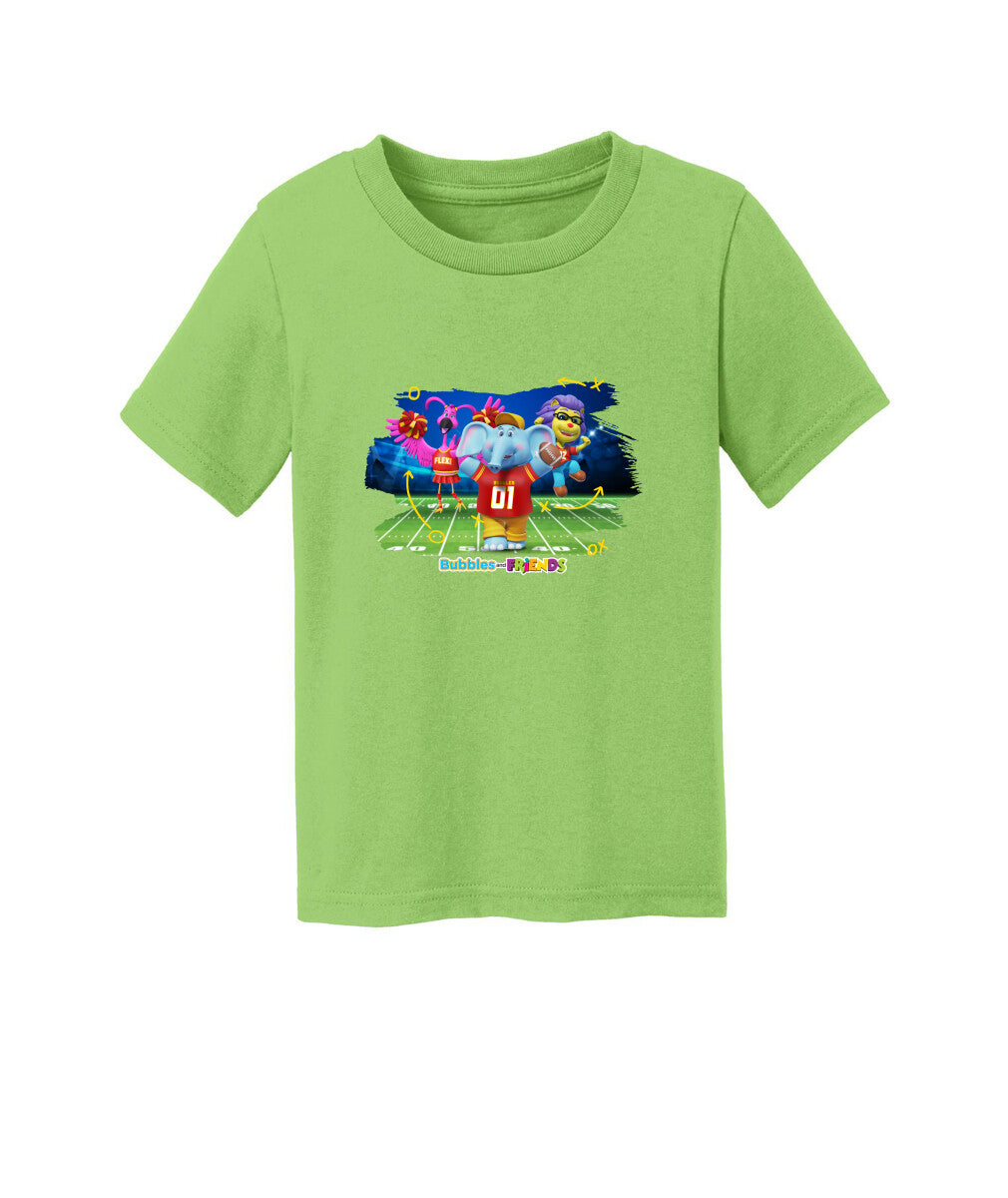 Bubbles and Friends - Varsity Collection Bubbles Football Toddler T-Shirt