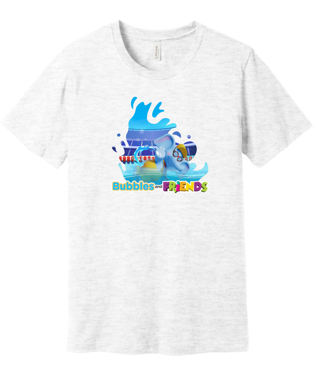 Bubbles and Friends - Summer Games Collection Bubbles Swim Adult T-Shirt