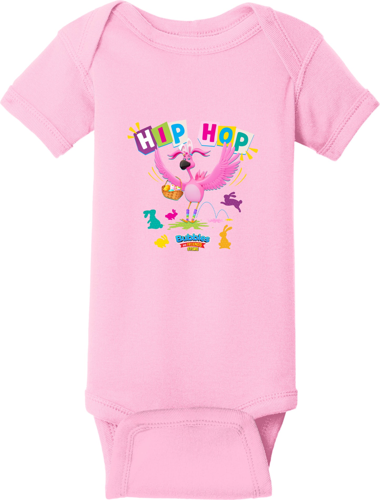 Bubbles & Friends Easter Hip Hop Baby Onesie