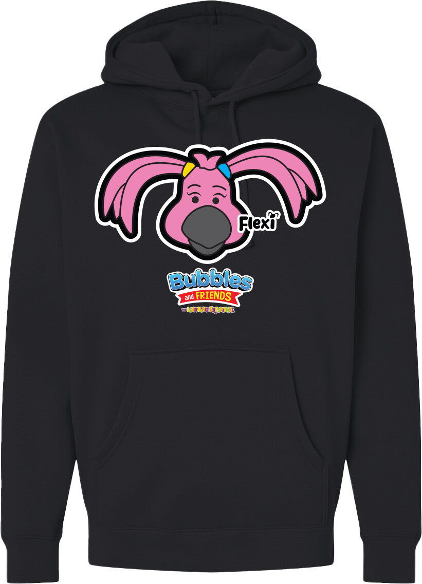 Bubbles & Friends- Friends from Happyville 'Flexi' Midweight Hooded Sweatshirt- Unisex