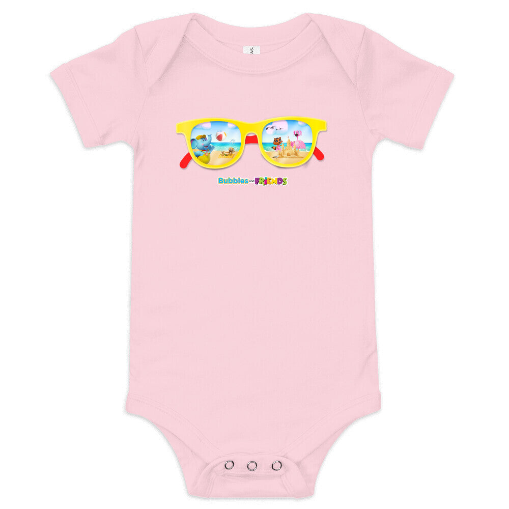 Bubbles & Friends Summer Sunglasses Baby Bodysuit