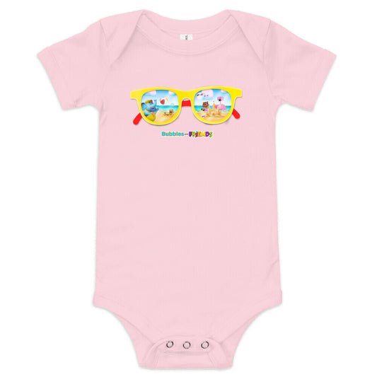 Bubbles & Friends Summer Sunglasses Baby Bodysuit- Onesie
