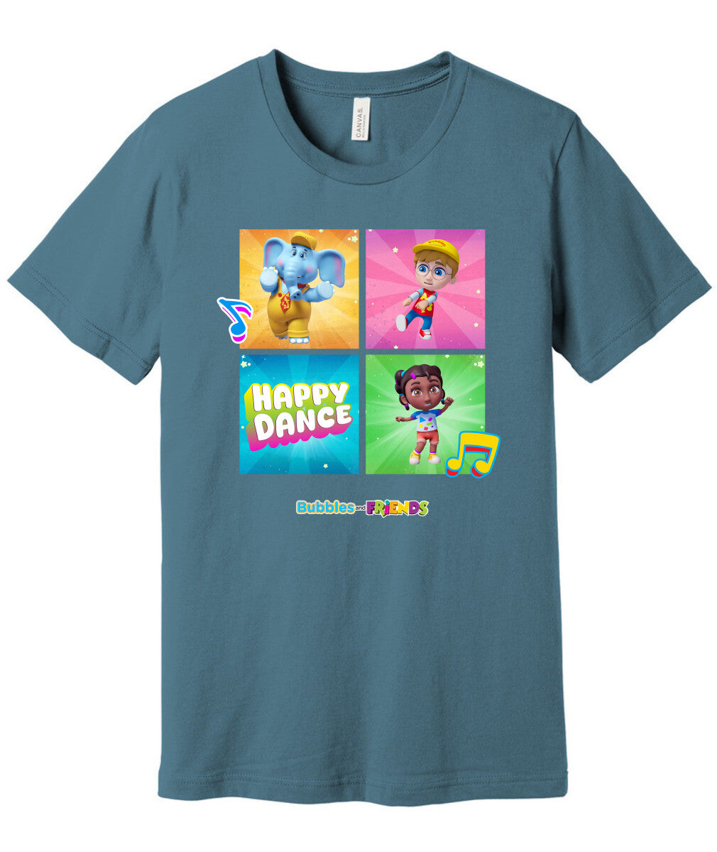 Bubbles and Friends – Happy Dance Collection Happy Team Adult T-Shirt