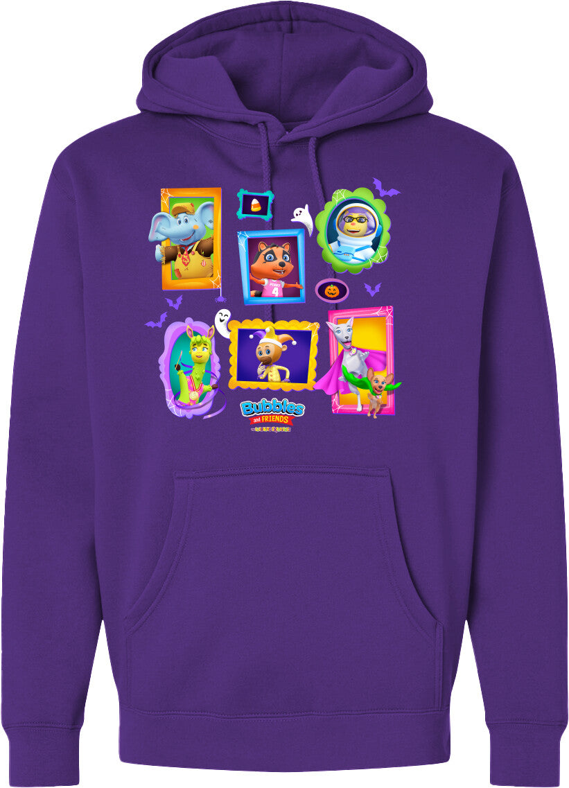 Bubbles & Friends Halloween Frames Unisex Hooded Sweatshirt