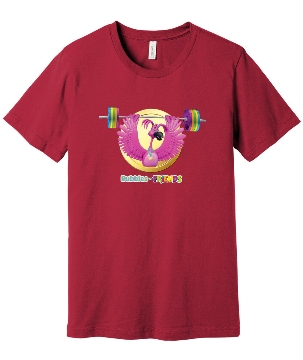 Bubbles and Friends - Summer Games Collection Flexi Weights Adult T-Shirt