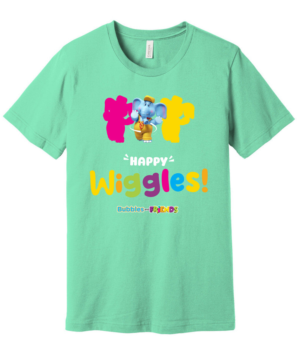 Bubbles and Friends – Happy Dance Collection Happy Wiggles Adult T-Shirt