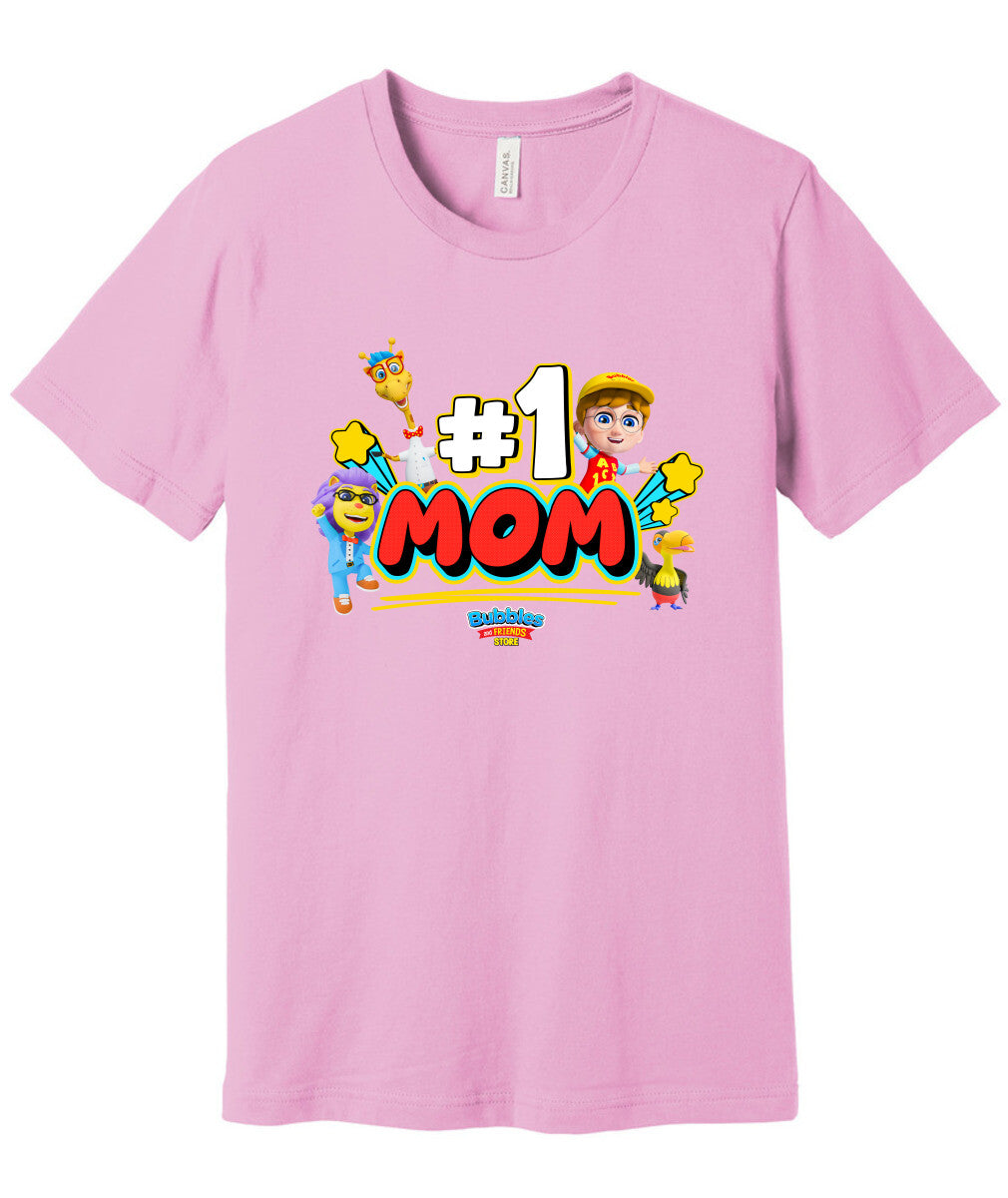 Bubbles & Friends Mother's Day I love Mom Unisex Jersey Short Sleeve Tee