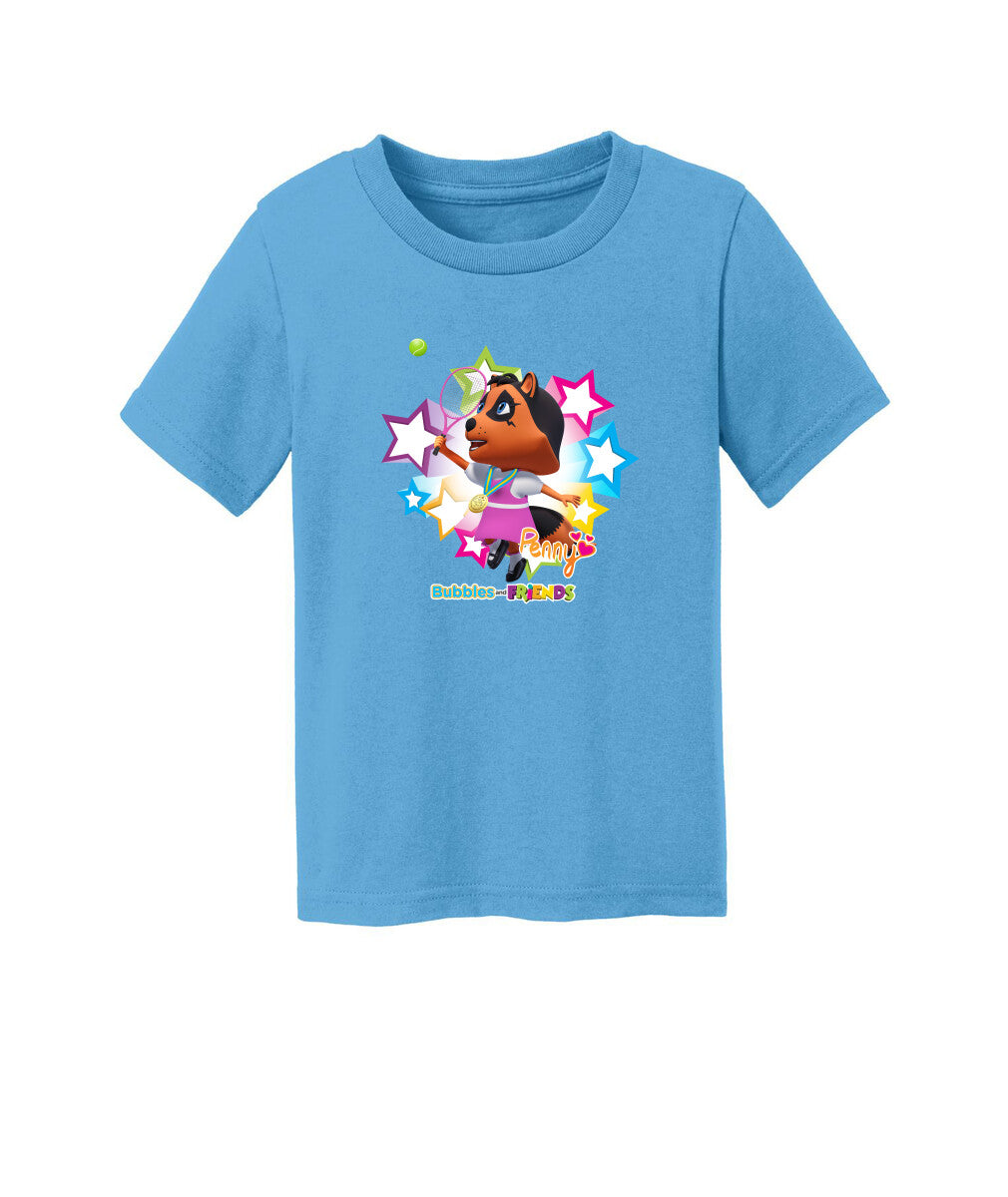 Bubbles and Friends - Summer Games Collection Tennis Penny Toddler T-Shirt