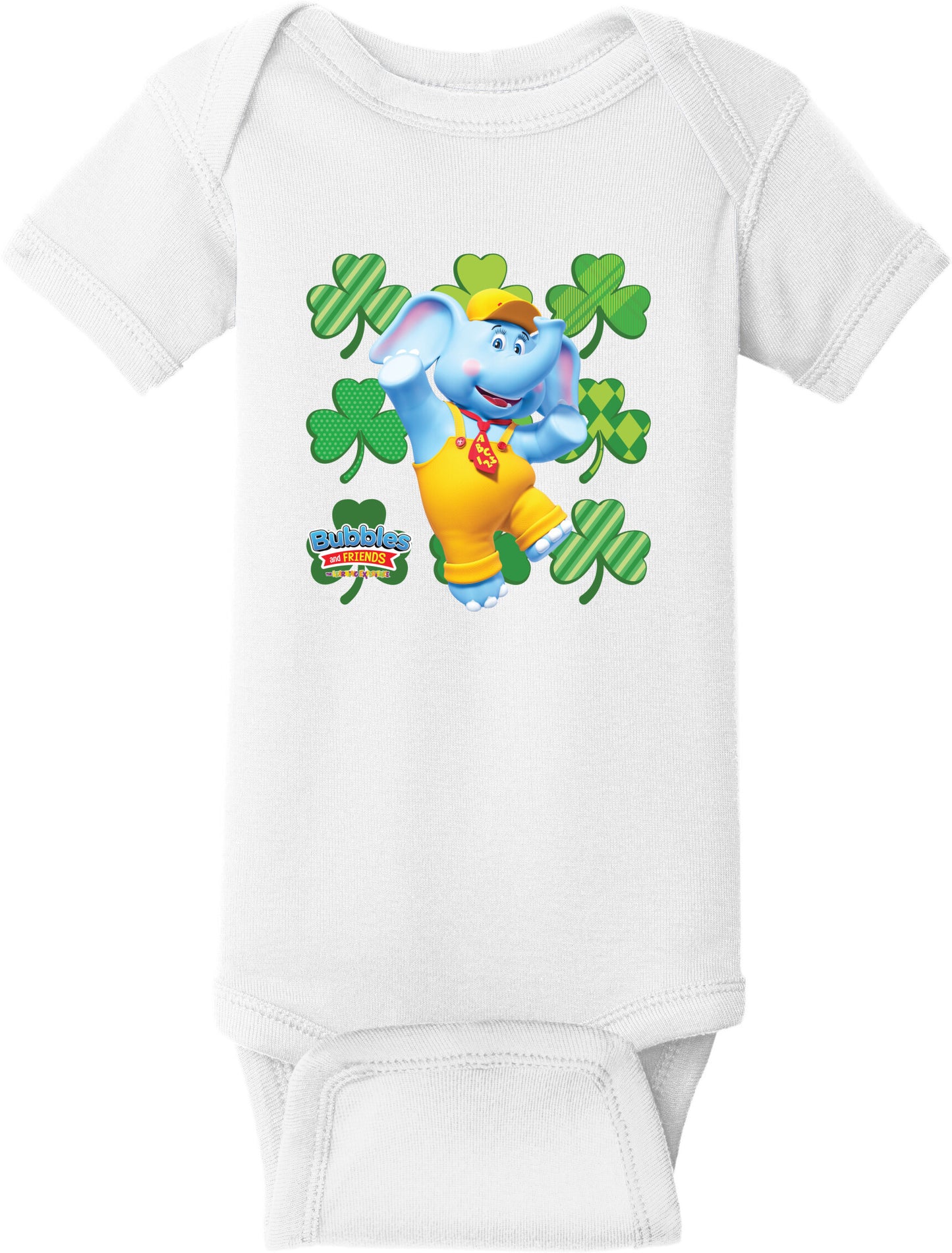 Bubbles & Friends St. Patrick's Day Bubbles Infant Short Sleeve Onesie