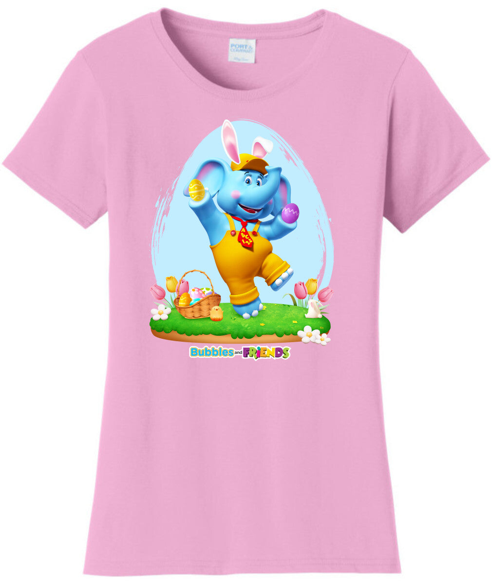 Bubbles & Friends Easter Bubbles Womens T-Shirt