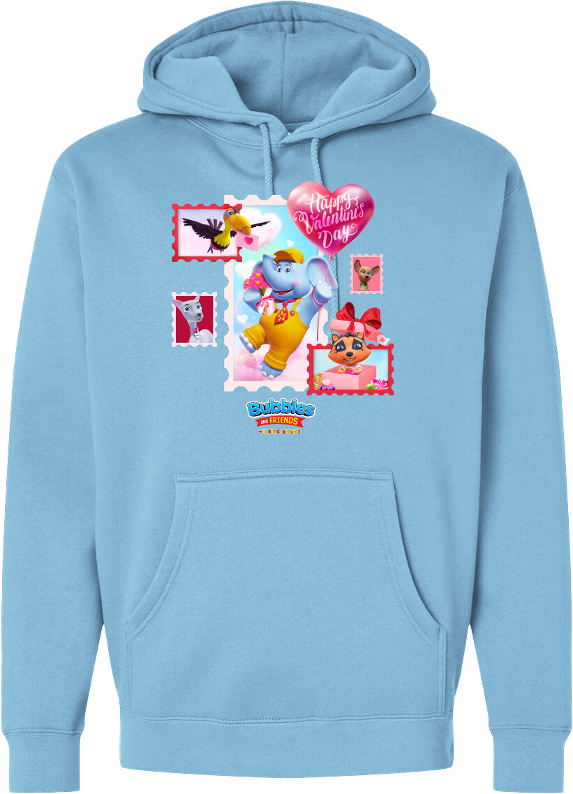 Bubbles & Friends Happy Valentines Day Midweight Hoodie