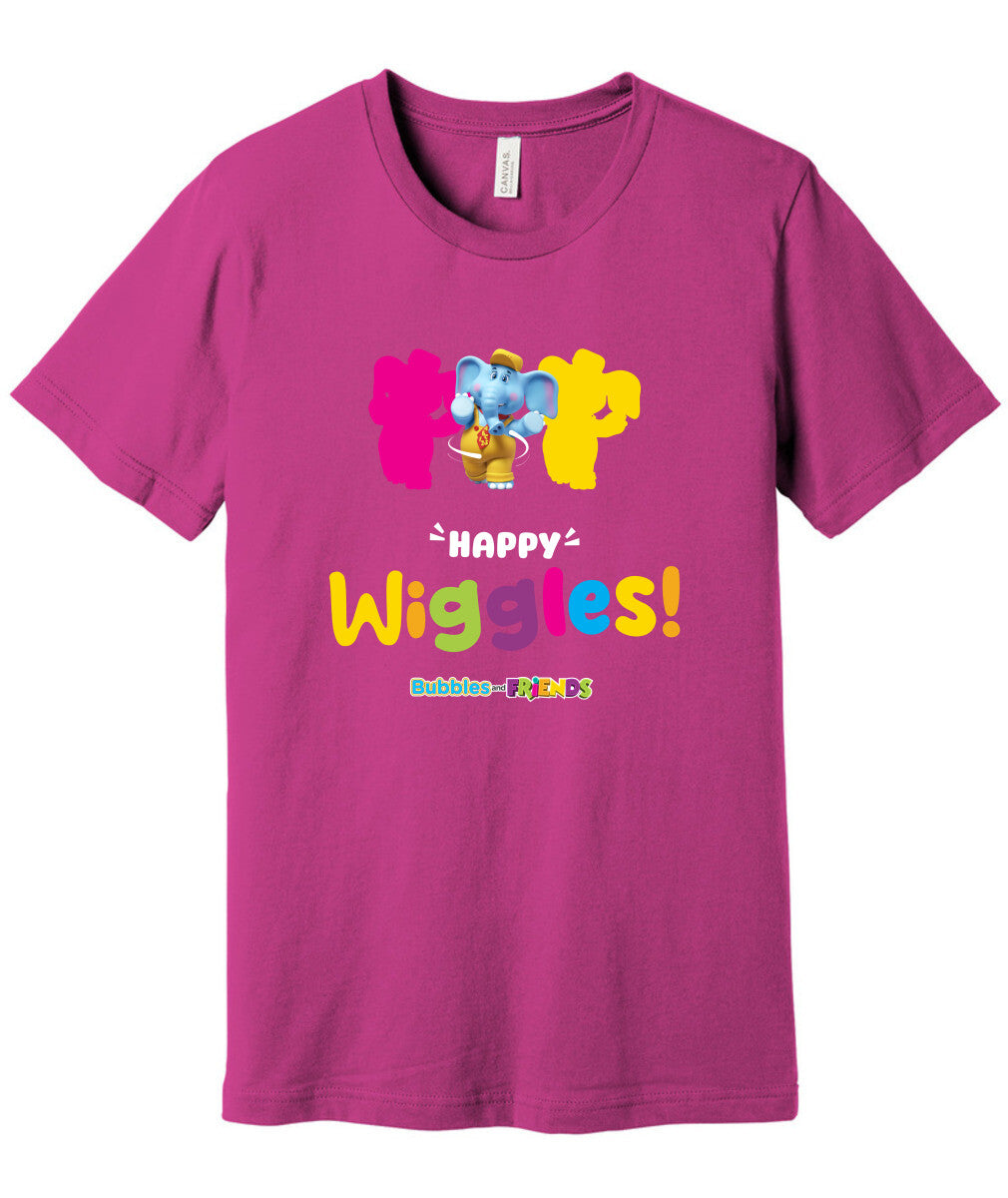 Bubbles and Friends – Happy Dance Collection Happy Wiggles Adult T-Shirt