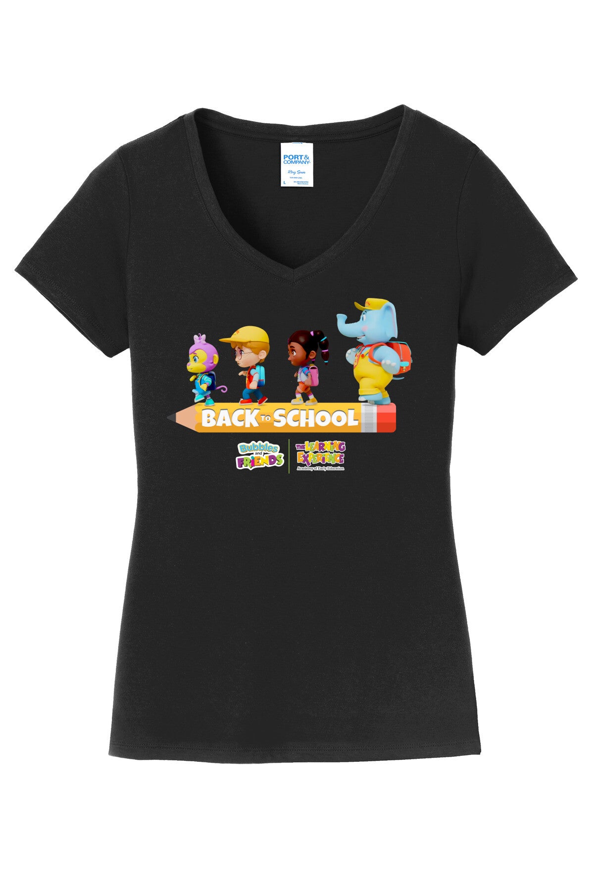 Bubbles & Friend BTS Pencil Walk V-Neck Tee