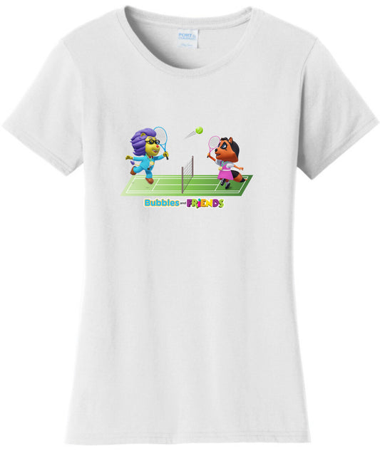 Bubbles and Friends - Summer Games Collection Tennis Match Women T-Shirt