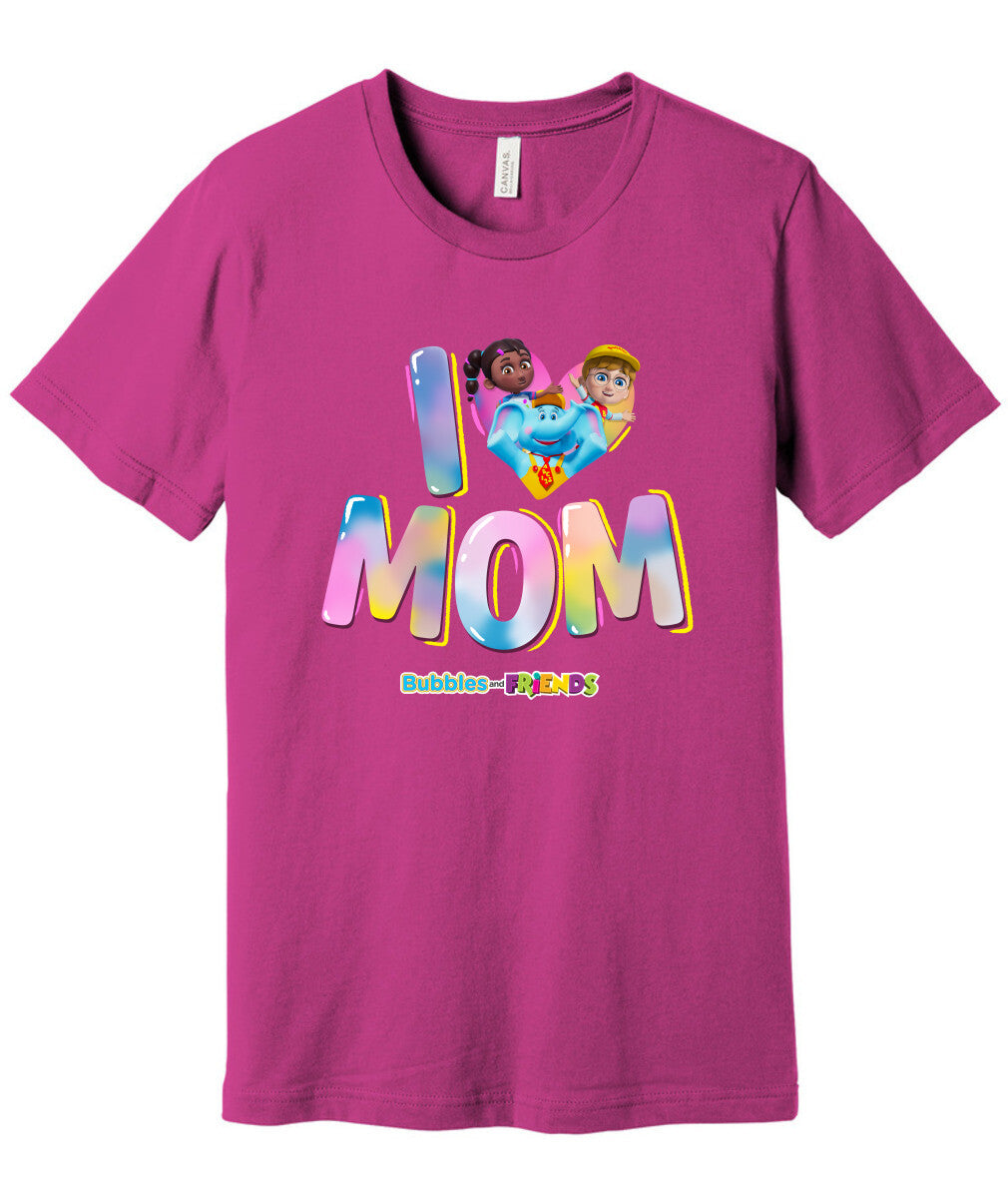 Bubbles & Friends Mothers Day I love Mom Unisex T-Shirt