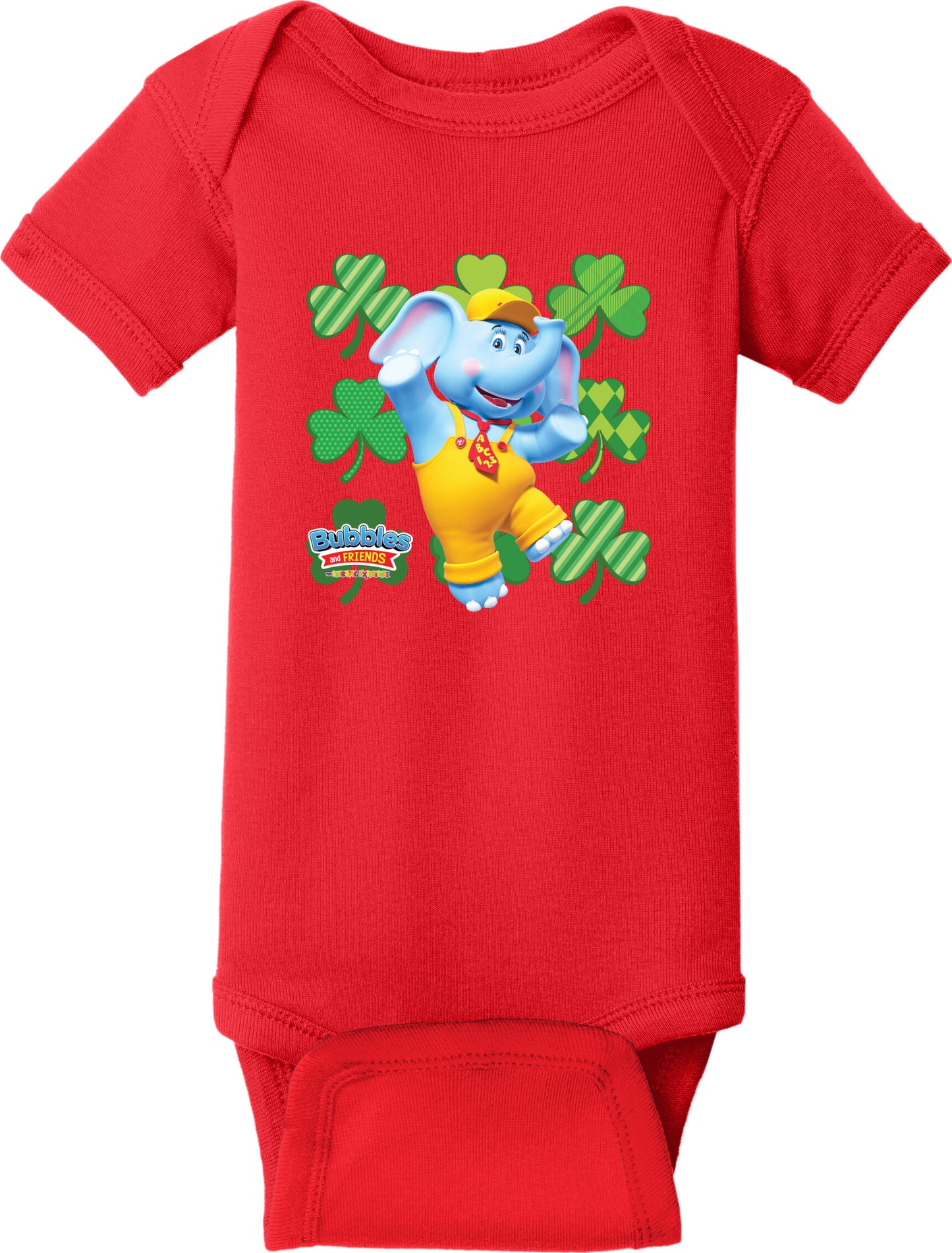 Bubbles & Friends St. Patrick's Day Bubbles Infant Short Sleeve Onesie