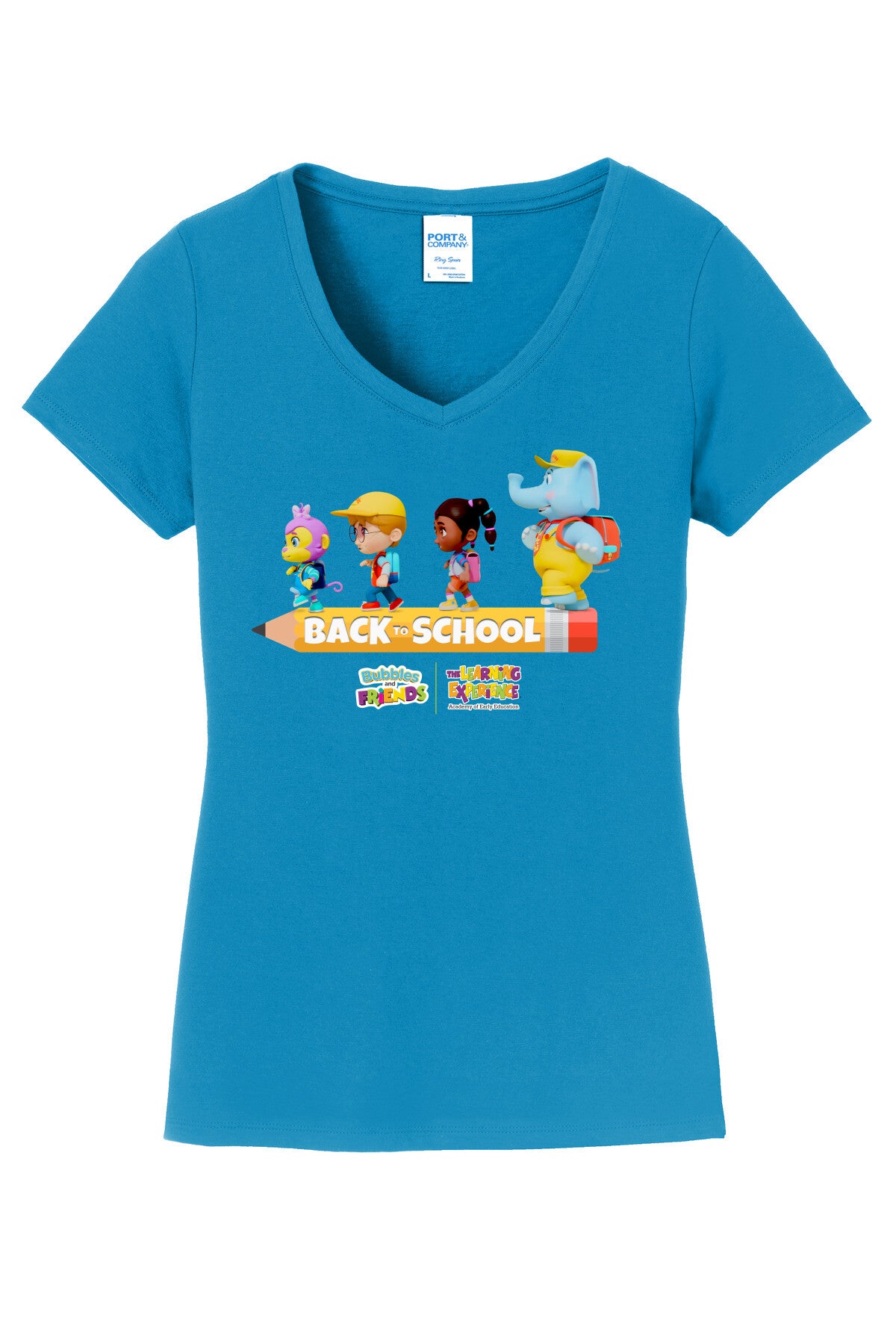 Bubbles & Friend BTS Pencil Walk V-Neck Tee
