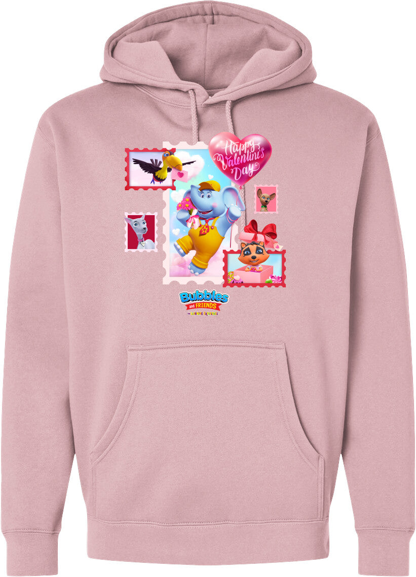 Bubbles & Friends Happy Valentines Day Midweight Hoodie