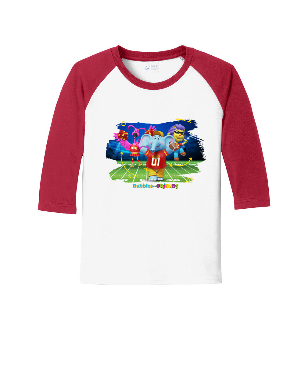 Bubbles and Friends - Varsity Collection Bubbles Football Longsleeve Children T-Shirt