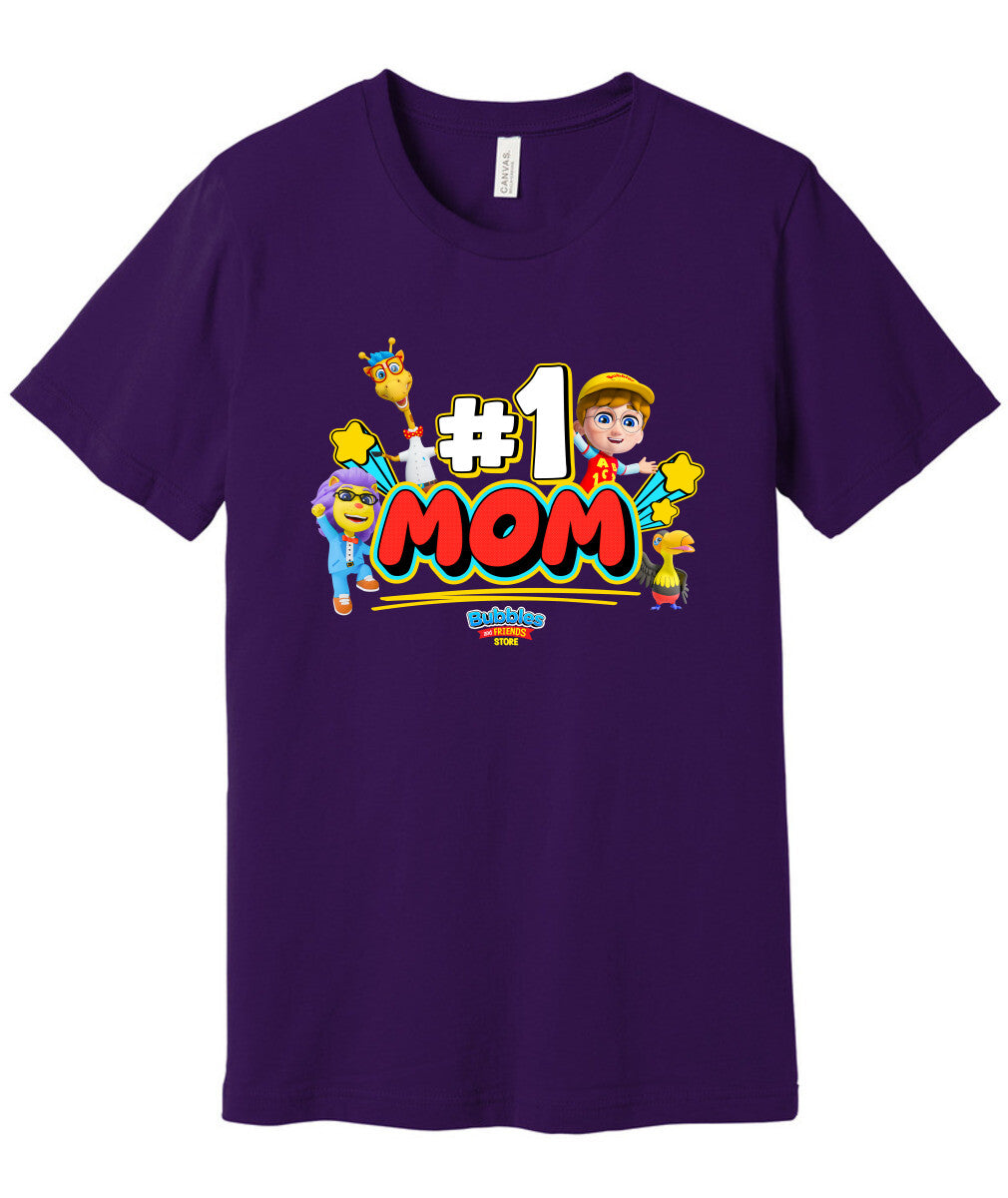 Bubbles & Friends Mother's Day I love Mom Unisex Jersey Short Sleeve Tee