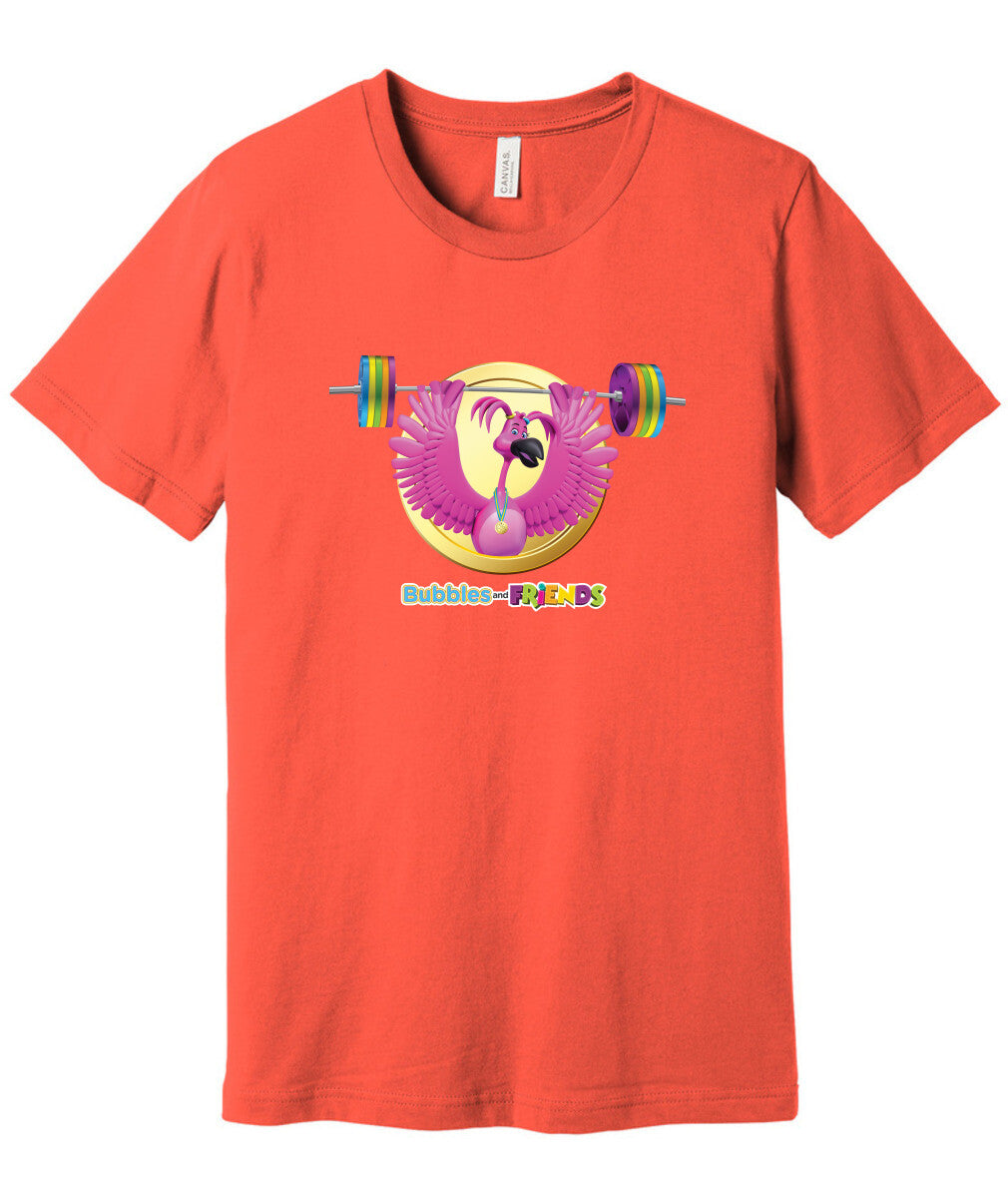 Bubbles and Friends - Summer Games Collection Flexi Weights Adult T-Shirt