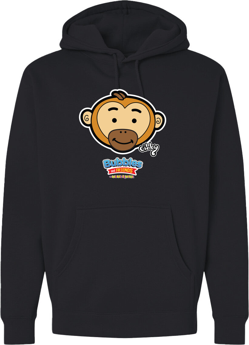 Bubbles & Friends- Friends from Happyville 'Gibby Gibbon' Midweight Hooded Sweatshirt- Unisex