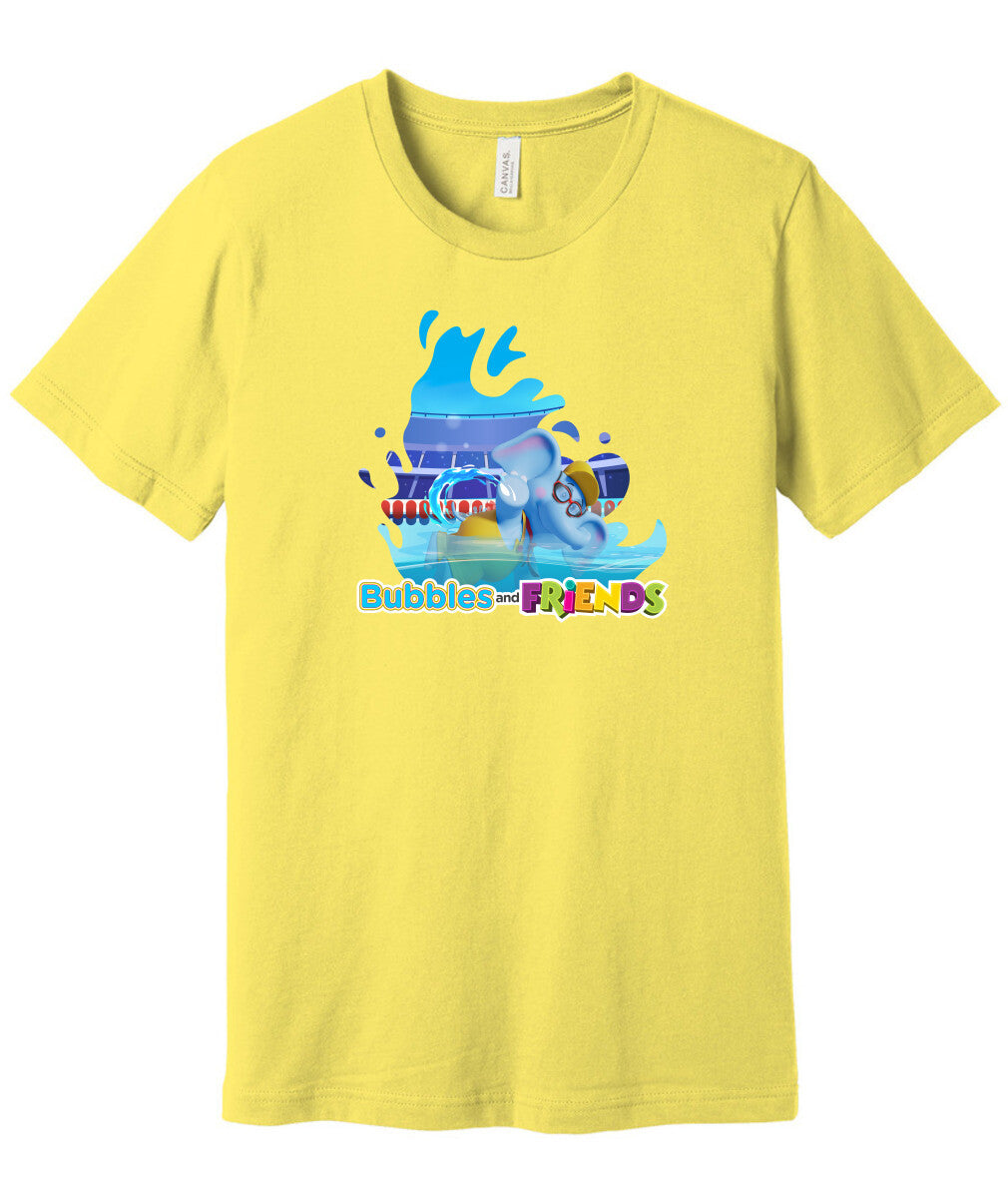 Bubbles and Friends - Summer Games Collection Bubbles Swim Adult T-Shirt