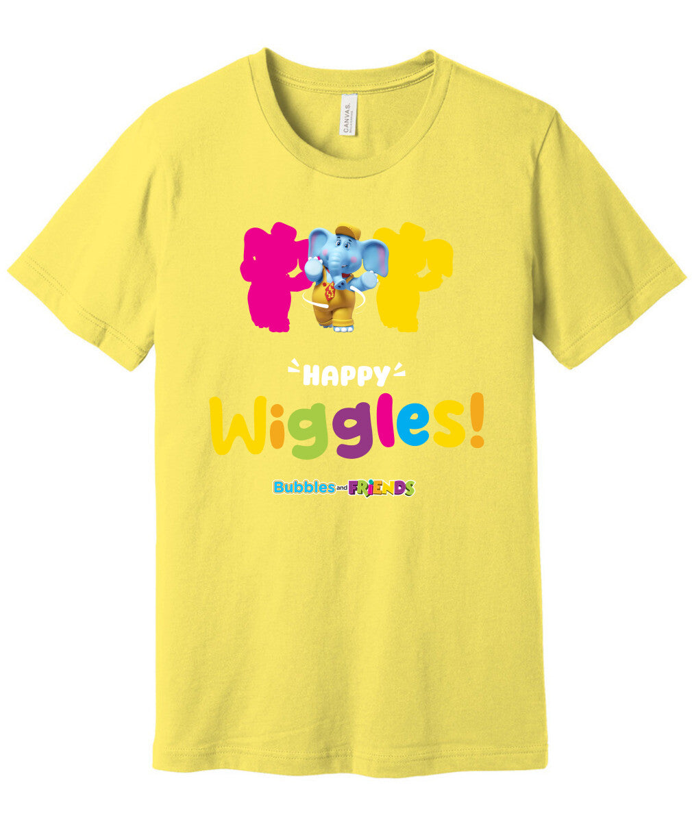 Bubbles and Friends – Happy Dance Collection Happy Wiggles Adult T-Shirt