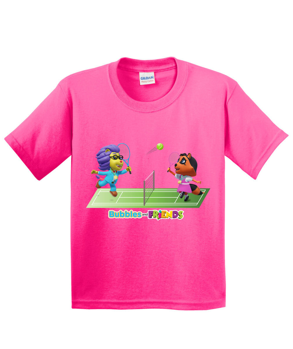 Bubbles and Friends - Summer Games Collection Tennis Match Children T-Shirt