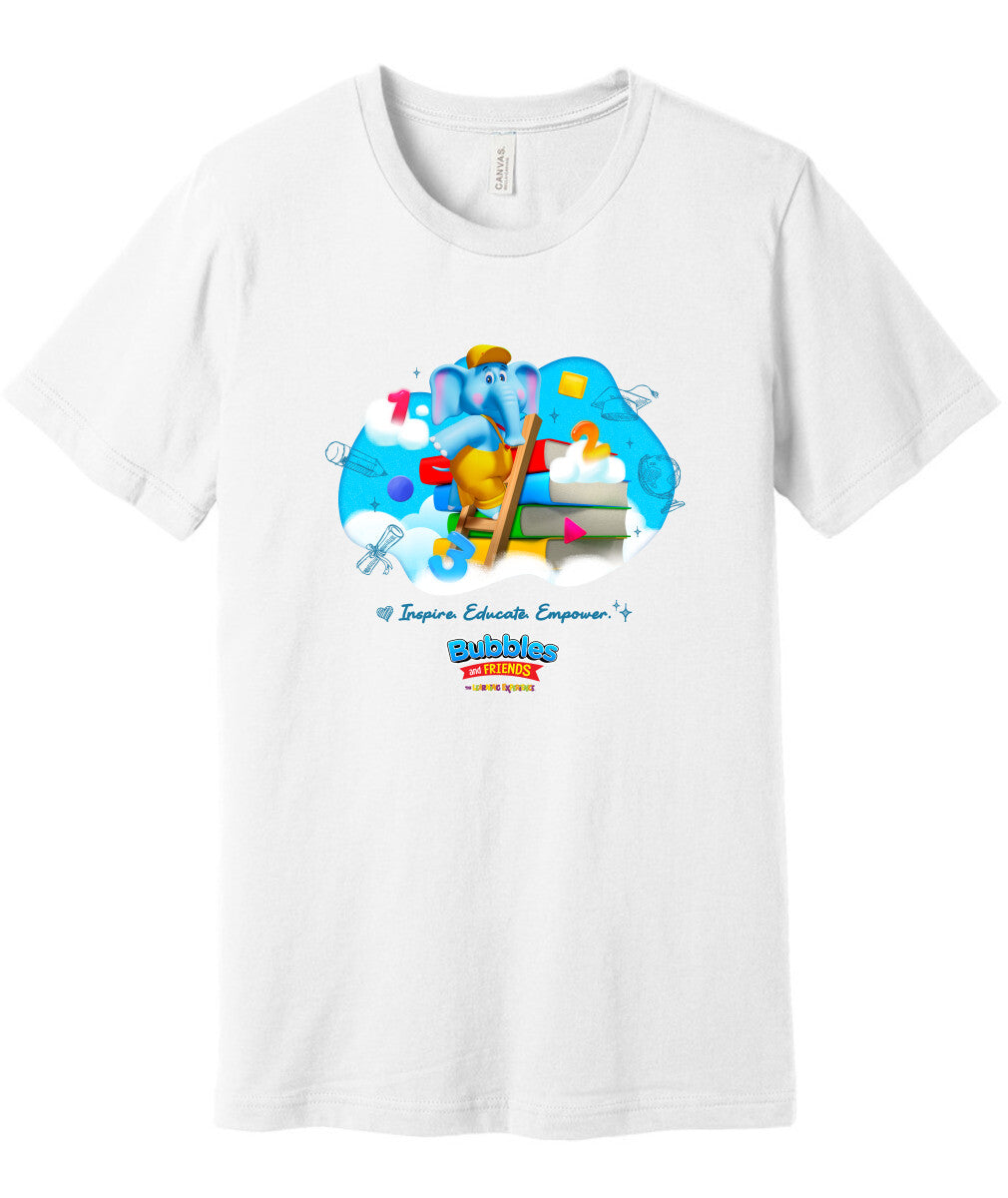 Bubbles & Friends Inspire Educate Empower Unisex Short Sleeve Tee